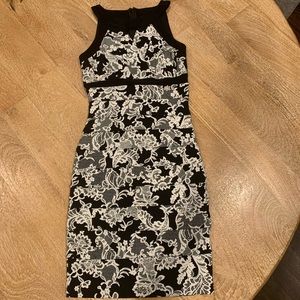 White House black market body con dress